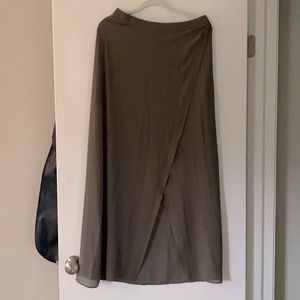 Gray chiffon maxi skirt